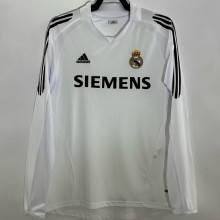 2005/06 RM White Home Retro Long Sleeve Soccer Jersey