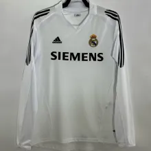 2005/06 RM White Home Retro Long Sleeve Soccer Jersey
