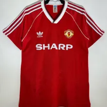 1988/90 M Utd Home Red Retro Soccer Jersey
