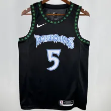 Timberwolves EDWARDS #5 Black Retro NBA Jerseys