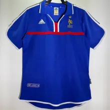 2000 France Home Blue Retro Soccer Jersey