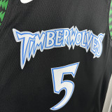 Timberwolves EDWARDS #5 Black Retro NBA Jerseys
