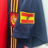 1996 Spain Home Red Retro Soccer Jersey