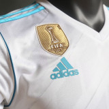 2017/18 RM Home White Retro Player Version Soccer Jersey 球员版带胸前章