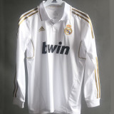 2011/12 RM Home Retro Long Sleeve Player Version Soccer Jersey 球员版