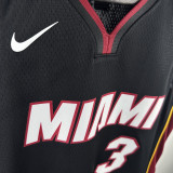2024/25 Miami Heat WADE #3 Black Kids NBA Jersey