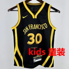 2024/25 Warriors CURRY #30 Black Kids NBA Jersey