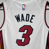 2024/25 Miami Heat WADE #3 White Kids NBA Jersey