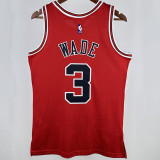 2016/17 Bulls WADE #3 Red Retro NBA Jerseys 热压