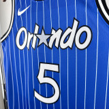 2019 Magic BANCHERO #5 Royal Blue Retro NBA Jerseys