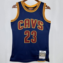 2011/12 Cleveland JAMES #23 Sapphire Blue Retro NBA Jerseys 热压
