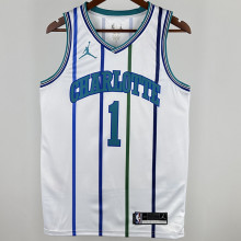 2020 Hornets BALL #1 White Retro NBA Jerseys