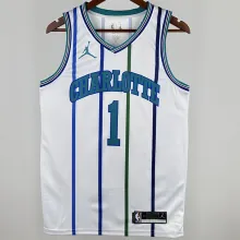 2020 Hornets BALL #1 White Retro NBA Jerseys
