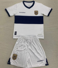 2024/25 Ecuador Away White Kids Soccer Jersey