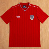 1986 England Away Red Retro Soccer Jersey