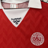 1988 Denmark Home Red Retro Soccer Jersey