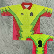 1995 Mexico Campos #9 GoalKeeper Retro Soccer Jersey 客