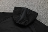 2025 In Milan Black Hoody Zipper Jacket