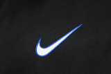 2025 In Milan Black Hoody Zipper Jacket