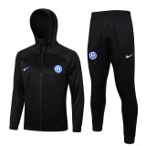 2025 In Milan Black Hoody Zipper Jacket
