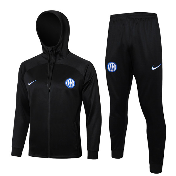 2025 In Milan Black Hoody Zipper Jacket