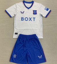 2024/25 Glasgow Rangers Away White Kids Soccer Jersey