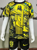 2024/25 Brazil Yellow Special Edition Kids Soccer Jersey 耶稣黄色