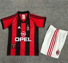 1998/99 AC Home Retro Kids Soccer Jersey