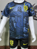 2024/25 Brazil Blue Special Edition Kids Soccer Jersey 耶稣蓝色