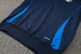 2025 Italy Sapphire Blue Hoody Zipper Jacket