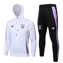 2025 Germany White Hoody Zipper Jacket