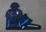 2025 Italy Sapphire Blue Hoody Zipper Jacket