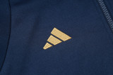 2025 Italy Sapphire Blue Hoody Zipper Jacket