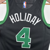 2025 Celtics HOLIDAY #4 Black  NBA Jerseys