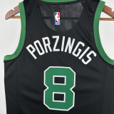 2025 Celtics PORAIGIS #8 Black  NBA Jerseys