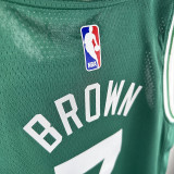 2025 Celtics BROWN #7 Green Kids NBA Jersey