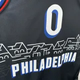 2021 76ers MAXEY #0 Sapphire Blue City Edition NBA Jerseys 热压