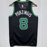 2025 Celtics PORAIGIS #8 Black  NBA Jerseys