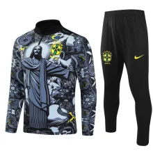 2025 Brazil Black Sweater Tracksuit