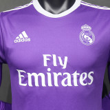 2016/17 RM Purple Away Retro Player Version Long Sleeve Soccer Jersey  球员版