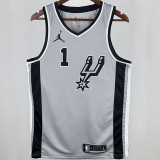 2021 Spurs WEMBANYAMA #1 Grey NBA Jerseys