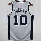 2021 Spurs DEROZAN #10 Grey NBA Jerseys