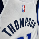 2025 Mavericks THOMPSON #31 White NBA Jerseys