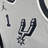 2021 Spurs WEMBANYAMA #1 Grey NBA Jerseys