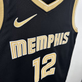 2025 Mavericks  MORANT #12  Black Honor Edition NBA Jerseys