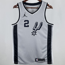 2021 Spurs LEONARD #2 Grey NBA Jerseys