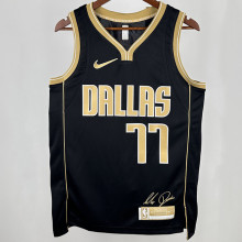 2025 Mavericks  Dončić #77  Black Honor Edition NBA Jerseys