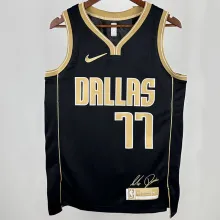 2025 Mavericks  Dončić #77  Black Honor Edition NBA Jerseys