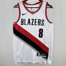 2023 Trail Blazerst AVDIJA #8 White  NBA Jerseys