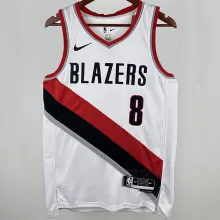 2023 Trail Blazerst AVDIJA #8 White  NBA Jerseys
